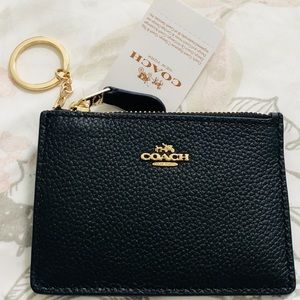 Coach coin case in black